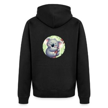 Koala heureux Koala Ours Koala - Veste à capuche bio Premium Unisexe - noir - Dos - Nico (187cm)