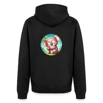 Koala heureux Koala Ours Koala - Veste à capuche bio Premium Unisexe - noir - Dos - Nico (187cm)