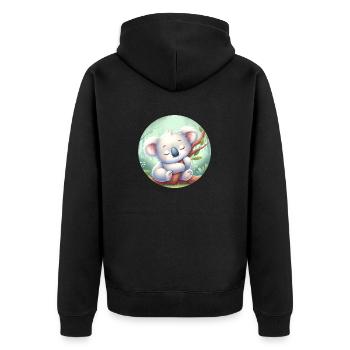 Koala heureux Koala Ours Koala - Veste à capuche bio Premium Unisexe - noir - Dos - Nico (187cm)
