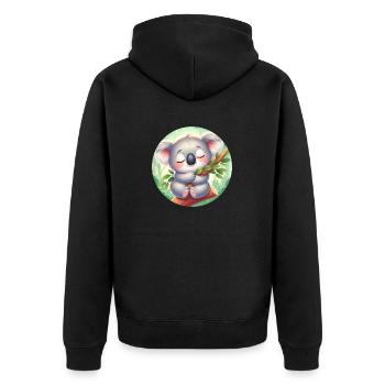 Koala heureux Koala Ours Koala - Veste à capuche bio Premium Unisexe - noir - Dos - Nico (187cm)