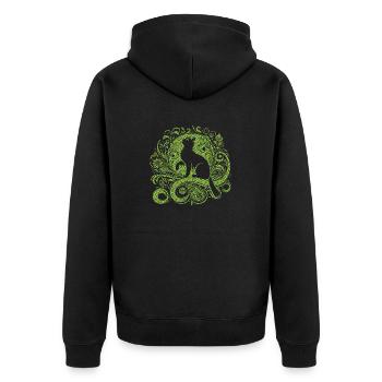 Chat, Chat, Chats, Animaux De Compagnie, Animal De Compagnie, Mignon, Animal, Animal De Compagnie - Veste à capuche bio Premium Unisexe - noir - Dos - Nico (187cm)