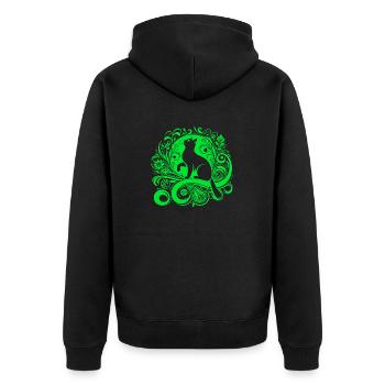 Chat, Chat, Chats, Animaux De Compagnie, Animal De Compagnie, Mignon, Animal, Animal De Compagnie - Veste à capuche bio Premium Unisexe - noir - Dos - Nico (187cm)