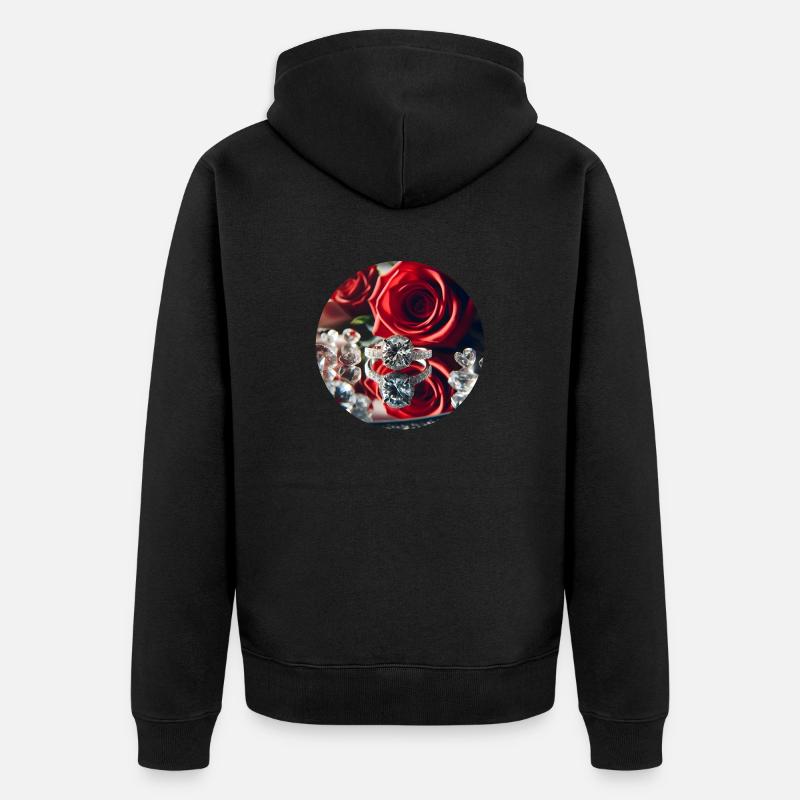 Diamant - Veste à capuche bio Premium Unisexe - noir