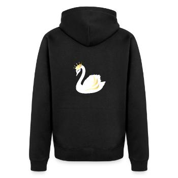Cygne Doré - Veste à capuche bio Premium Unisexe - noir - Dos - Nico (187cm)