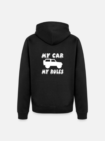 Car - Unisex Premium Organic Zip Hoodie - black