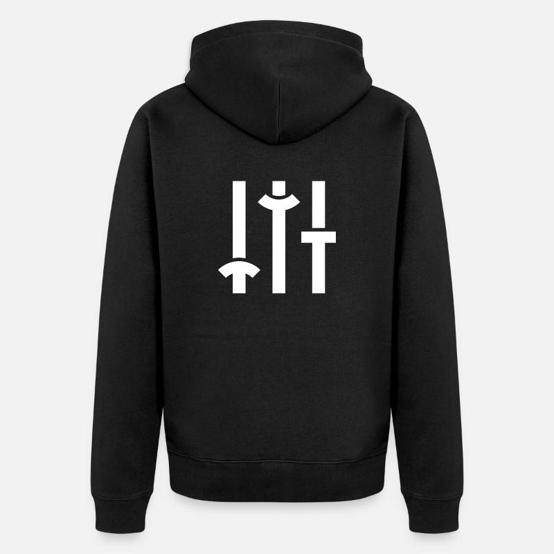 Volume Bars - Volume Control - Unisex Premium Organic Zip Hoodie - black