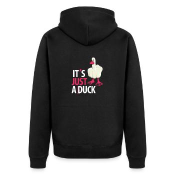 Its just a duck - Veste à capuche bio Premium Unisexe - noir - Dos - Nico (187cm)