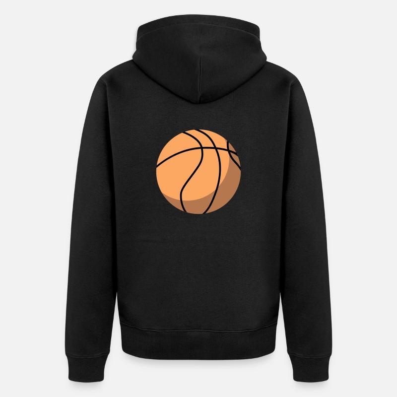Basketball - Unisex Premium Bio Zip Hoodie - Schwarz