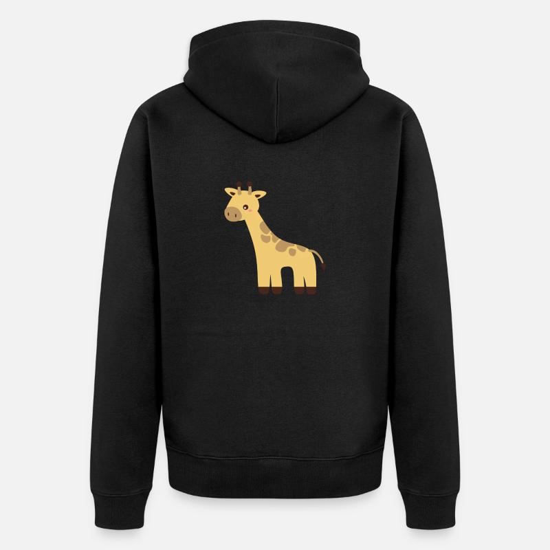 Giraffe - Unisex Premium Bio Zip Hoodie - Schwarz