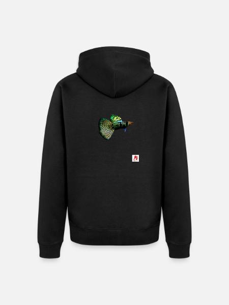 Edgar Shirt - Unisex Premium Bio Zip Hoodie - Schwarz
