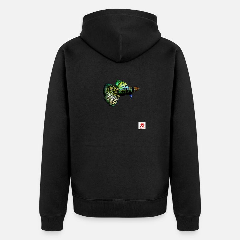 Edgar Shirt - Unisex Premium Bio Zip Hoodie - Schwarz