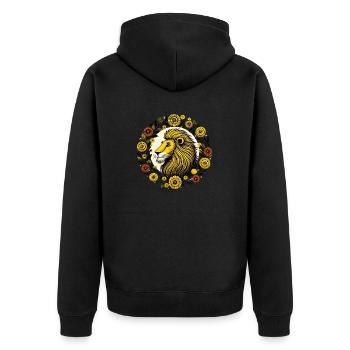 Souci Lion Lion - Veste à capuche bio Premium Unisexe - noir - Dos - Nico (187cm)