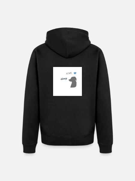 Dog - Unisex Premium Organic Zip Hoodie - black
