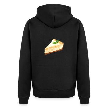 Belle illustration de gâteau au fromage - Veste à capuche bio Premium Unisexe - noir - Dos - Nico (187cm)