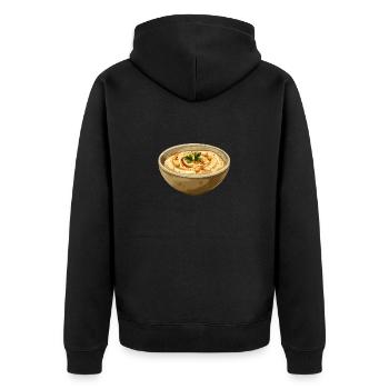 Delicious hummus bowl for lovers of - Unisex Premium Organic Zip Hoodie - black - Back - Nico (187cm)