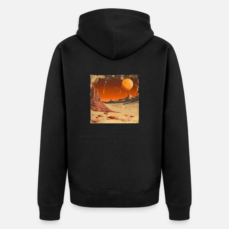 Mars - Unisex Premium Bio Zip Hoodie - Schwarz