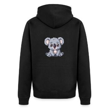 Amis amoureux des animaux koala mignons - Veste à capuche bio Premium Unisexe - noir - Dos - Nico (187cm)