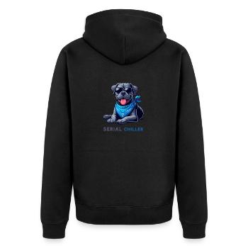 Cane Corso - Unisex Premium Bio Zip Hoodie - Schwarz - Hinten - Nico (187cm)