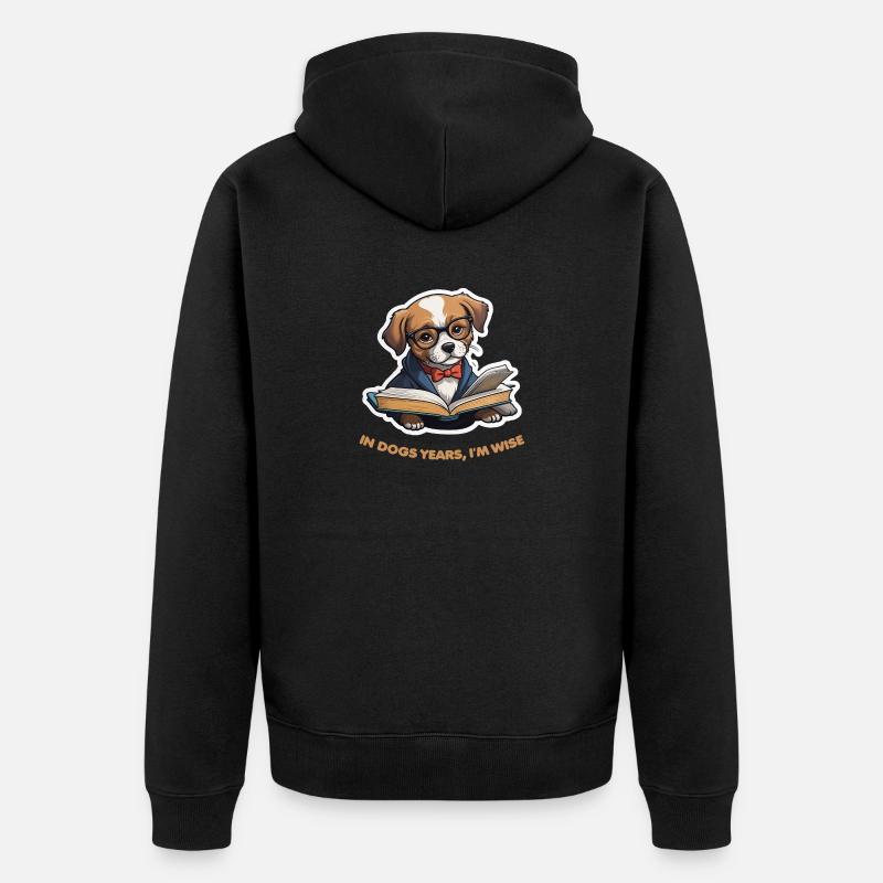Sagesse canine - Veste à capuche bio Premium Unisexe - noir
