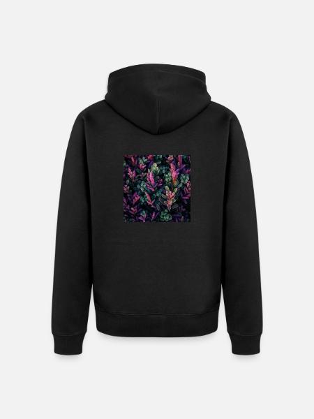Violette Pflanzenstoffe - Unisex Premium Bio Zip Hoodie - Schwarz