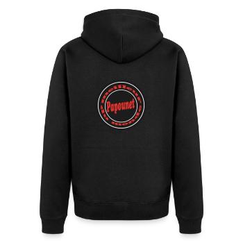 Meilleur PAPOUNET - Veste à capuche bio Premium Unisexe - noir - Dos - Nico (187cm)