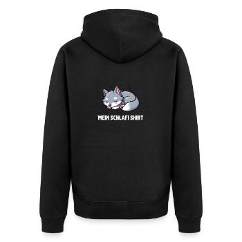 Petit loup endormi mignon - Veste à capuche bio Premium Unisexe - noir - Dos - Nico (187cm)