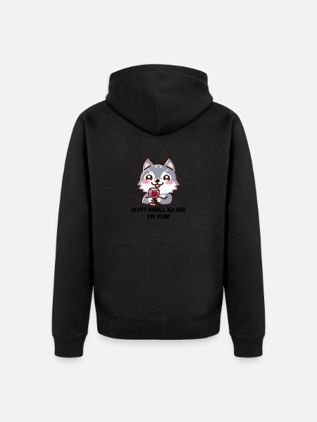 Cute Wolf Hen Party - Unisex Premium Organic Zip Hoodie - black