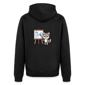 Petit loup mignon - Veste à capuche bio Premium Unisexe - noir - Dos - Nico (187cm)