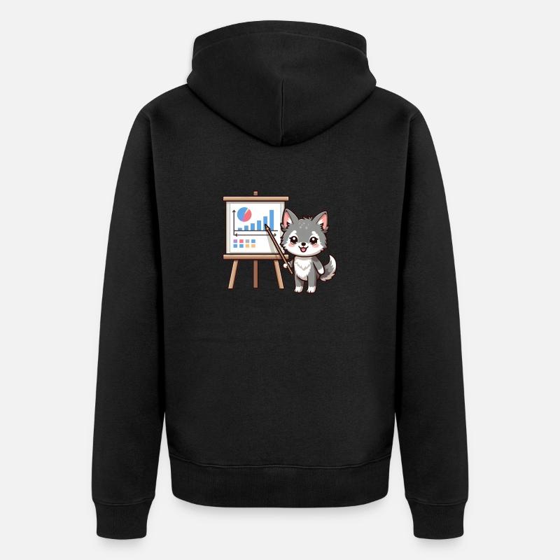 Petit loup mignon - Veste à capuche bio Premium Unisexe - noir