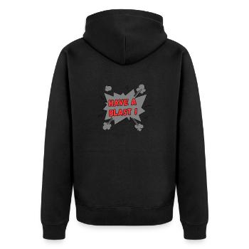 Have A Blast Retro Comic Style Graphic Design - Unisex Premium Organic Zip Hoodie - black - Back - Nico (187cm)