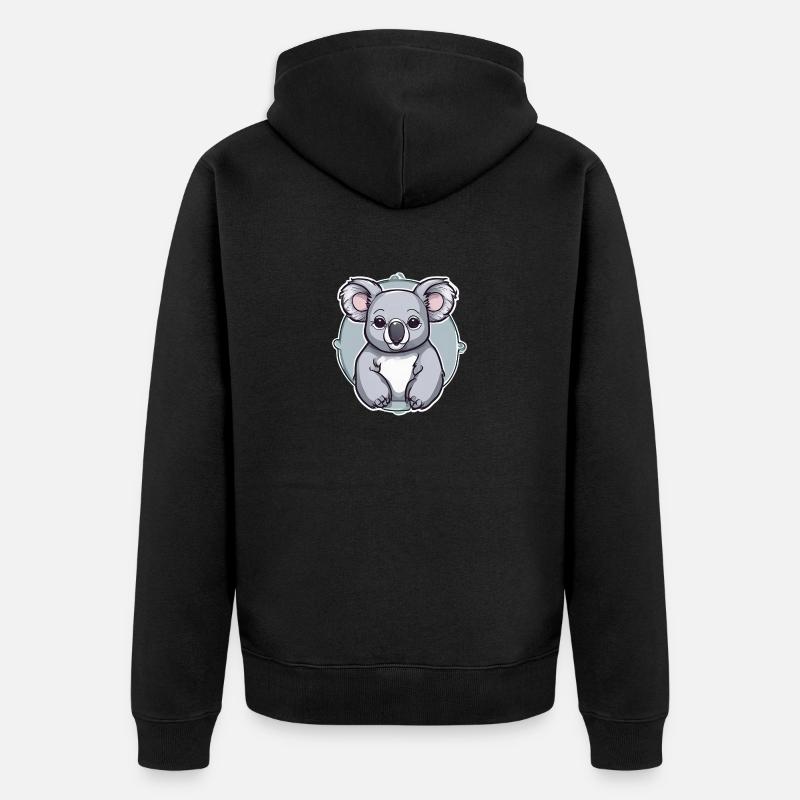 Bébé koala - Veste à capuche bio Premium Unisexe - noir