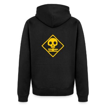 Mort blanche Finlande - Veste à capuche bio Premium Unisexe - noir - Dos - Nico (187cm)