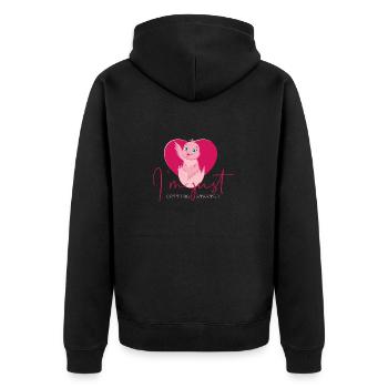 Chick - I'm Just Getting Started Funny Saying Design - Unisex Premium Organic Zip Hoodie - black - Back - Nico (187cm)