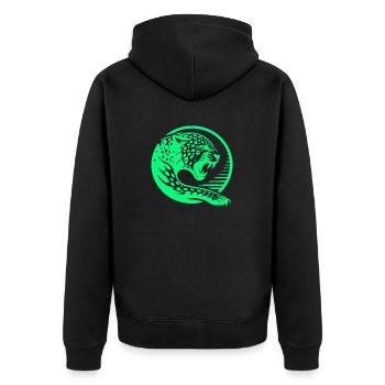 animal, bête, faune, espèce animale, art, forêt, flore - Veste à capuche bio Premium Unisexe - noir - Dos - Nico (187cm)