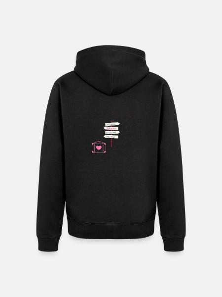 Holiday-Urlaub - Unisex Premium Bio Zip Hoodie - Schwarz