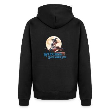 Witches are allowed to do this 2024 03 - Unisex Premium Organic Zip Hoodie - black - Back - Nico (187cm)