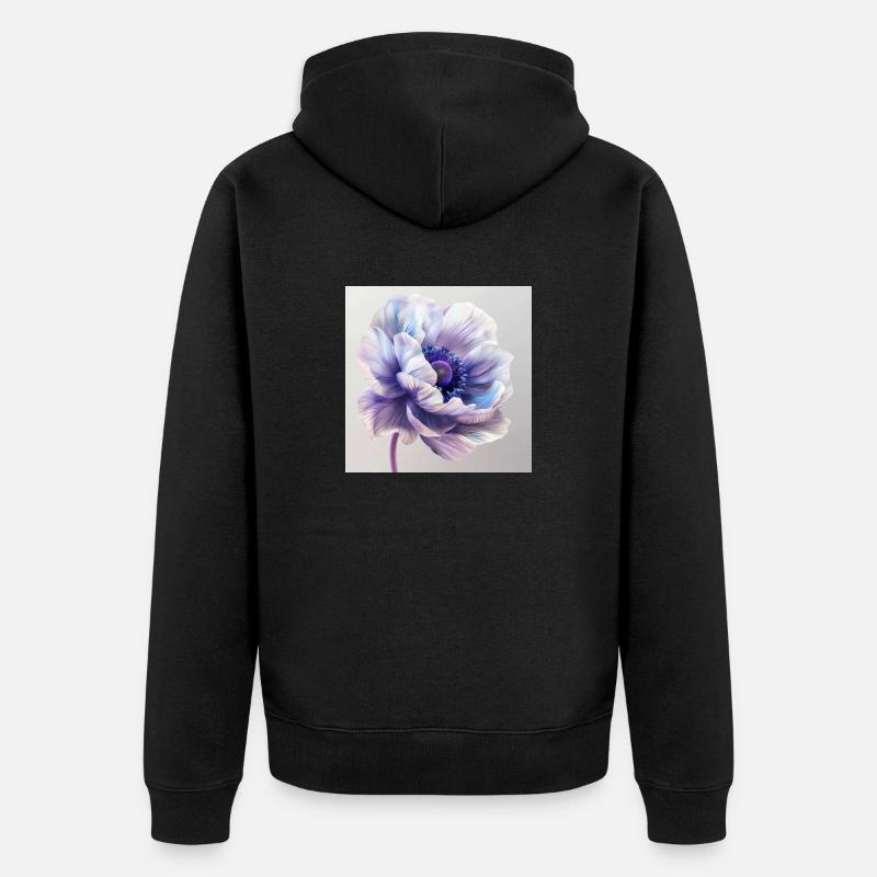 Violet Macro 5 - Veste à capuche bio Premium Unisexe - noir