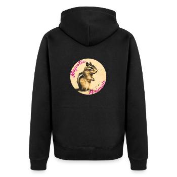 Animaux majestueux : Tamia vif - Veste à capuche bio Premium Unisexe - noir - Dos - Nico (187cm)