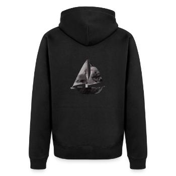 Sailing Sailing Sailboat Sailing Sailing Ship Sailing - Unisex Premium Organic Zip Hoodie - black - Back - Nico (187cm)