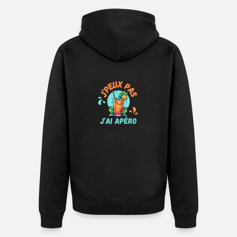 J’PEUX PAS JAI APÉRO - Veste à capuche bio Premium Unisexe - noir