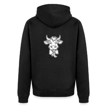 Vache Vaches - Veste à capuche bio Premium Unisexe - noir - Dos - Nico (187cm)