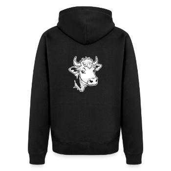 Vache Vaches - Veste à capuche bio Premium Unisexe - noir - Dos - Nico (187cm)
