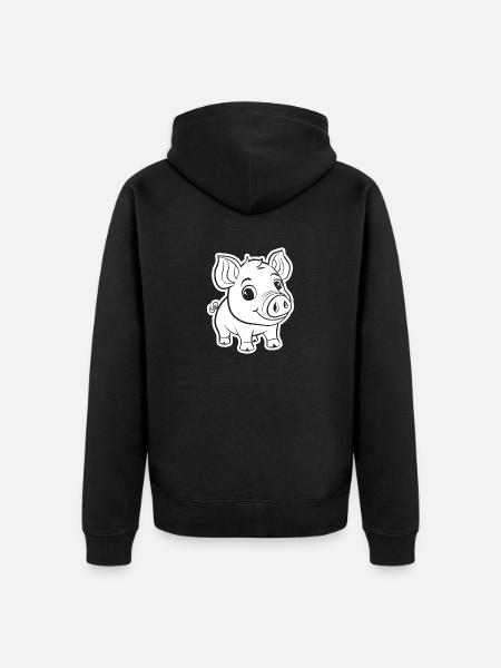 Cochon Cochon - Veste à capuche bio Premium Unisexe - noir