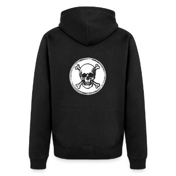 Pirate crâne et os - Veste à capuche bio Premium Unisexe - noir - Dos - Nico (187cm)