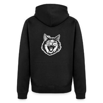 Chat Chats Chat Dame Chat Amoureux Chat Visage - Veste à capuche bio Premium Unisexe - noir - Dos - Nico (187cm)