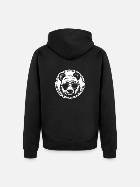 Panda Panda Ours - Veste à capuche bio Premium Unisexe - noir