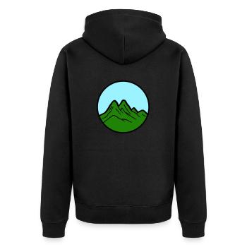 Montagnes 2 - Veste à capuche bio Premium Unisexe - noir - Dos - Nico (187cm)
