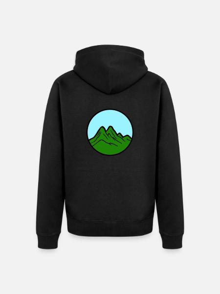 berge 2 - Unisex Premium Bio Zip Hoodie - Schwarz