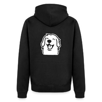 Golden Retriever Dog Dogs - Unisex Premium Organic Zip Hoodie - black - Back - Nico (187cm)