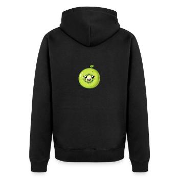 Charmant kiwi dans le style de dessin animé vert - Veste à capuche bio Premium Unisexe - noir - Dos - Nico (187cm)